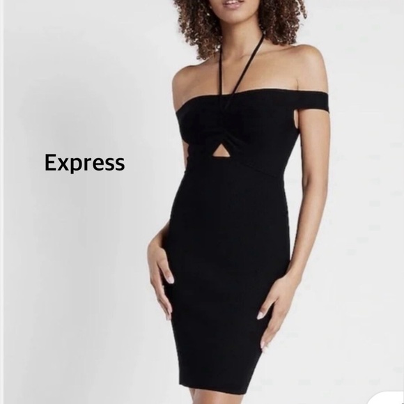 Express Strapless Black Dress - Picture 1 of 9